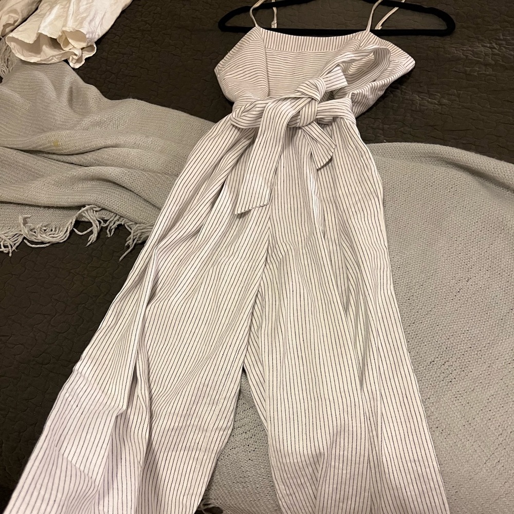 Navy Striped Jumpsuit